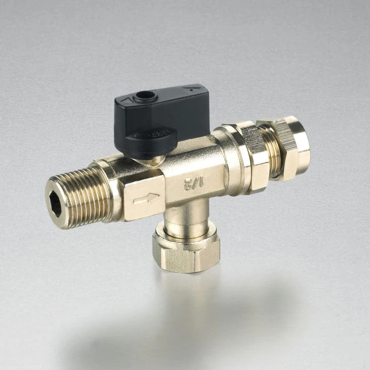 1/2" Three-way Ball Valve MM MF FF Thread Aluminum Handle